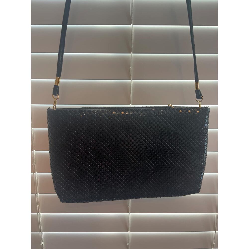 Vintage Black Metal Mesh Purse Crossbody Handbag by Ashley Moore